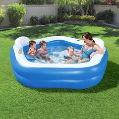 Bestway Πισίνα Family Fun Lounge  213 x 206 x 69 εκ. - Μπλε -