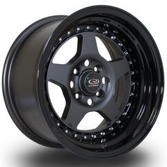 Ζάντες Rota  Kyusha !!! - Light weight Racing Πανάλαφρες!  -   15x8 "4x100 ET0, Gunmetal, Shiny Black Rim   Τιμή Σετ !!!!!!!