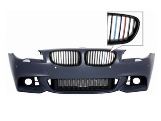 ΕΜΠΡΟΣΘΙΟΣ ΠΡΟΦΥΛΑΚΤΗΡΑΣ ΜΕ ΚΑΡΔΙΕΣ & ΕΜΠΡΟΣ LED ΦΑΝΑΡΙΑ M-TECH DESIGN ΓΙΑ BMW 5 TOURING LCI (F11)