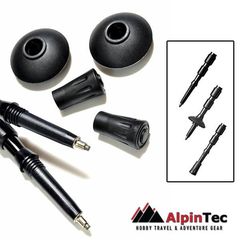 AlpinTec Μπατόν Περπατήματος 6061 Anti-Shock Black έως 12 άτοκες δόσεις ή 24 δόσεις