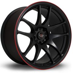 Rota Torque !!! Ζάντες - Light weight Racing Πανάλαφρες!  -   18x9.5 "5x114.3 ET30, Matt Black / Satin, Red border    Τιμή Σετ !!!!!!!