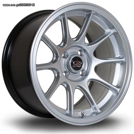 Rota Strike !!! Ζάντες - Light weight Racing Πανάλαφρες!  -     15x8 "4x100 ET20, Silver Gray Hyper Silver  Τιμή Σετ !!!!!!!