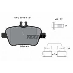 MERCEDES W176-W246-W242 ΤΑΚΑΚΙΑ ΠΙΣΩ TEXTAR Κωδικός: 2484801 