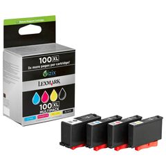 Lexmark 14N1921E 100XL Ink Cartridge Multi Pack, 1x510pg+3x600pg, Pack Qty 4