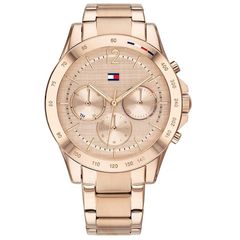 Ρολόι γυναικείο Tommy Hilfiger Haven 1782197 Multifunction με μπρασελέ και ροζ χρυσό καντράν