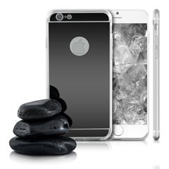 Samsung Galaxy S7 Edge – Ultra Thin Mirror Case Cover Case Transparent Flexible Soft Side TPU Back Cover Skin Case - Black (OEM)