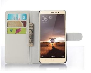Xiaomi Redmi Note 3 -  Δερμάτινη Αναδιπλούμενη Θήκη Πορτοφόλι με ενσωματωμένη θήκη Σιλικόνης – Λευκό(ΟΕΜ)