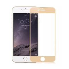 Apple iPhone 7 - HD Full Cover 3D 9H Touch Compatible Tempered Glass Screen Protector for iPhone 7 Bubble-free  (Gold) OEM