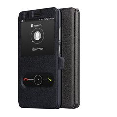 Samsung Galaxy S7 Edge – Δερμάτινη Αναδιπλούμενη Θήκη Πορτοφόλι με ενσωματωμένη θήκη Σιλικόνης & Call Display  – Μαύρο (ΟΕΜ)