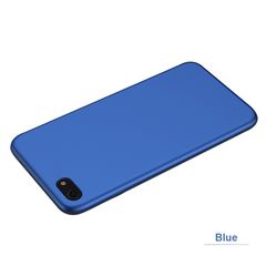 Apple iPhone 8 Plus (2017) / iPhone 7 Plus (2016) - Fine Matt Surface Soft Case Silicone Blue Metallic (oem)