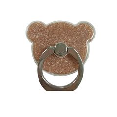Teddy Bear Ring Stand Holder 360 Degree Rotation with Glitter - Gold