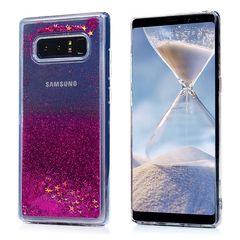 Samsung Galaxy Note 8 Glitter Case  Stars Liquid Hot Pink (oem)