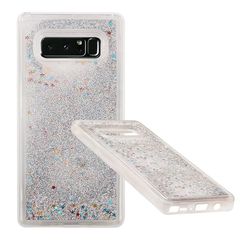 Samsung Galaxy Note 8 Glitter Case Rose Blue&Stars; Liquid Silver (oem)