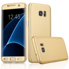 Samsung Galaxy S7 Edge - [Full Body 360 Coverage Protective] Tpu Front & Back Full Gold (oem)