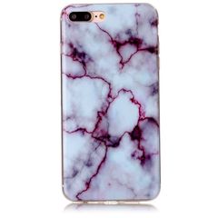 Θήκη Σιλικόνης Marble Back Cover Plum Blossom Apple iPhone 7 (2016) / iPhone 8 (2017)