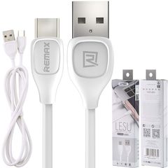 Remax Regular USB 2.0 Cable USB-C male - USB-A male Λευκό 1m (Lesu)