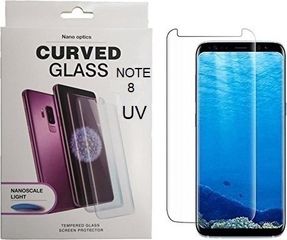Samsung Galaxy Note 8 – Nanoscale Tempered Glass with UV Light Clear (Με πλήρη εφαρμογή σε όλα τα σημεία και όχι μόνο στις άκρες.)