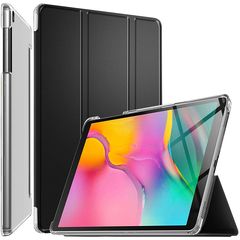 Samsung Galaxy Tab A 10.1" (2019) (SM-T510/SM-T515) - Ultra Thin Lightweight Stand Cover Black με πίσω κάλυμμα Διάφανο (oem)