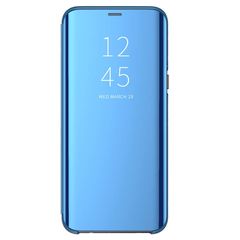 Samsung A70 - Cover Mirror flip Clear View Standing Shockproof Case Rose Blue