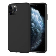 Apple iPhone 11 Pro Max 6.5 inch 2019 - Slim Liquid Silicone Gel Rubber Case Soft Touch Back Cover Black (oem)