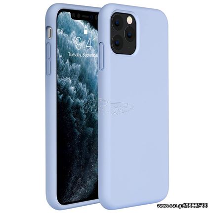Apple iPhone 11 Pro Max 6.5 inch 2019 -  Slim Liquid Silicone Gel Rubber Case Soft Touch Back Cover Light Blue (oem)