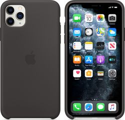 Original  Apple Silicone Case Μαύρο (iPhone 11 Pro Max) (MX002ZM/A)