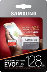 Samsung Evo Plus microSDXC 128GB U3 with Adapter (MB-MC128GA/EU)