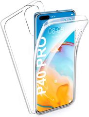 Huawei P40 Pro Case 360 Degree Protection Phone Case, Silicone Clear Cover [2 in 1 Hard PC Back + Soft TPU Front] Case for Huawei P40 Pro