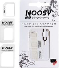 Noosy Αντάπτορας Nano SIM & Micro SIM White - NOOSY 9921