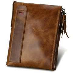 Δερμάτινο Αντρικό Πορτοφόλι Hibate Men Leather Wallet RFID Blocking Men's Wallets Credit Card Holder Coin Pocket Purse