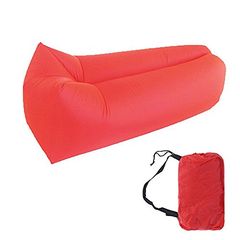 Lazy Bag Air Sofa Large 830gr Φουσκωτό Στρώμα & Κάθισμα Ξαπλώστρα 210 x 78.5 CM Κόκκινο (oem)