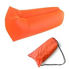 Lazy Bag Beach Lounger 15617 Φουσκωτό Στρώμα & Κάθισμα Ξαπλώστρα Πορτοκαλί ή Λαχανί (2-χρωματα)