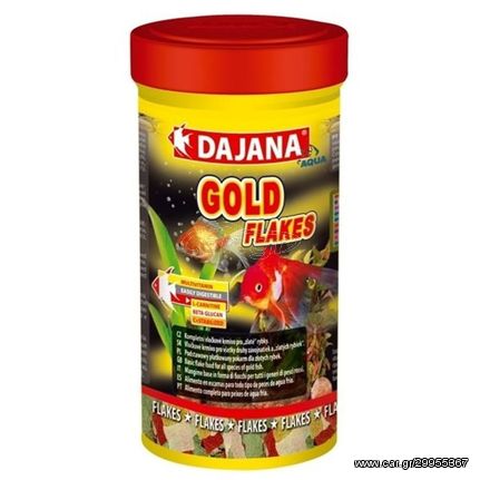 Dajana Gold Flakes 100ML 20GR Τροφή Χρυσοψαρων