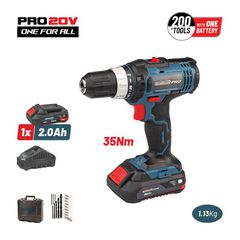 BBP3000 Δραπανοκατσάβιδο Μπαταρίας 20V (1x1.5Ah) - ΜΕ ΜΠΑΤΑΡΙΑ & ΦΟΡΤΙΣΤΗ - BORMANN PRO (#027683)
