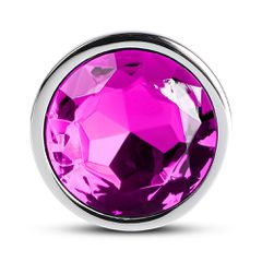 Purple Large Metallic Anal Plug-thumb-1