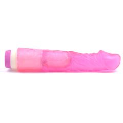 Clear Pink Flexible Basic Realistic Vibrator-thumb-1
