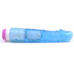 Clear Blue Flexible Basic Realistic Vibrator-thumb-1