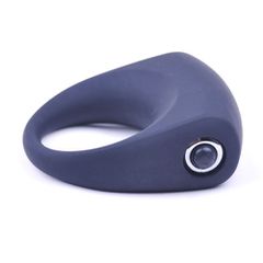 Black Color Silicone Vibrating Cock Ring-thumb-1