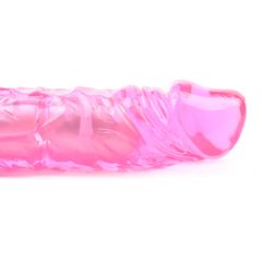 8.7'' Clear Pink Fat Realistic Penis Vibrator-thumb-3