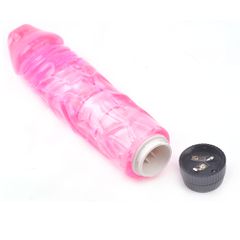 8.7'' Clear Pink Fat Realistic Penis Vibrator-thumb-4