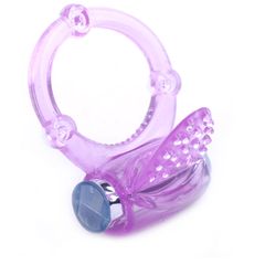 Purple Color Tongue Vibrating Cock Ring