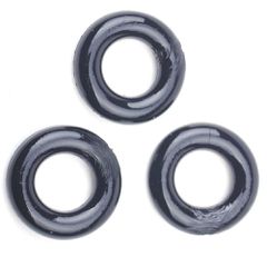 Triple Black Cockring Kit