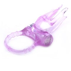 Purple Color Basic Vibrating Cock Ring-thumb-1
