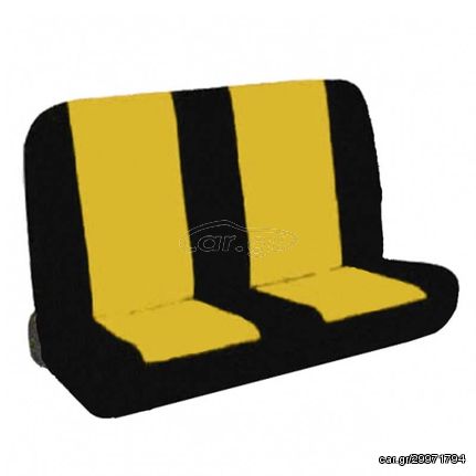 Κάλυμμα Πισινών Καθισμάτων Αυτοκινήτου Neopren Type R Μαύρο-Κίτρινο 2 Τεμάχια