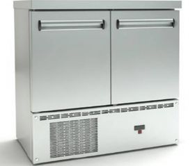 Ψυγείο Πάγκος Συντήρηση  με 2 Πόρτες GN και Ψυκτικό Μηχάνημα Κάτω 90x70x87