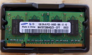 DDR2 SODIMM 1GB SAMSUNG PC2-6400S 800MHZ -€5