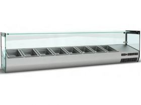 Ψυγείο Βιτρίνα Σαλατών ψυχόμενη επιτραπέζια για  3-4-5-6-9 GN 1/3. Διαστάσεις : ---x38x50cm