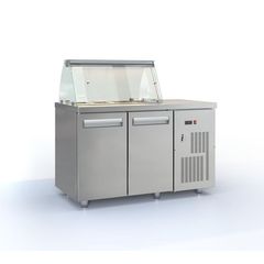 Ψυγείο - Βιτρίνα Σαλατών 135x70x126 με 2 Πόρτες GN