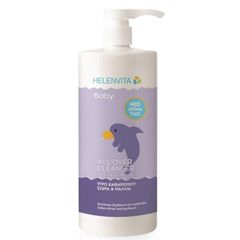 Helenvita Baby All Over Cleanser Talc 1000ml Υγρό Καθαρισμού για Μωρά με Άρωμα Ταλκ