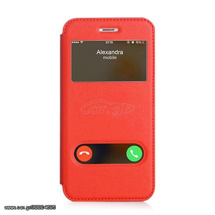 Samsung Galaxy Alpha (SM-G850F) with call display Red